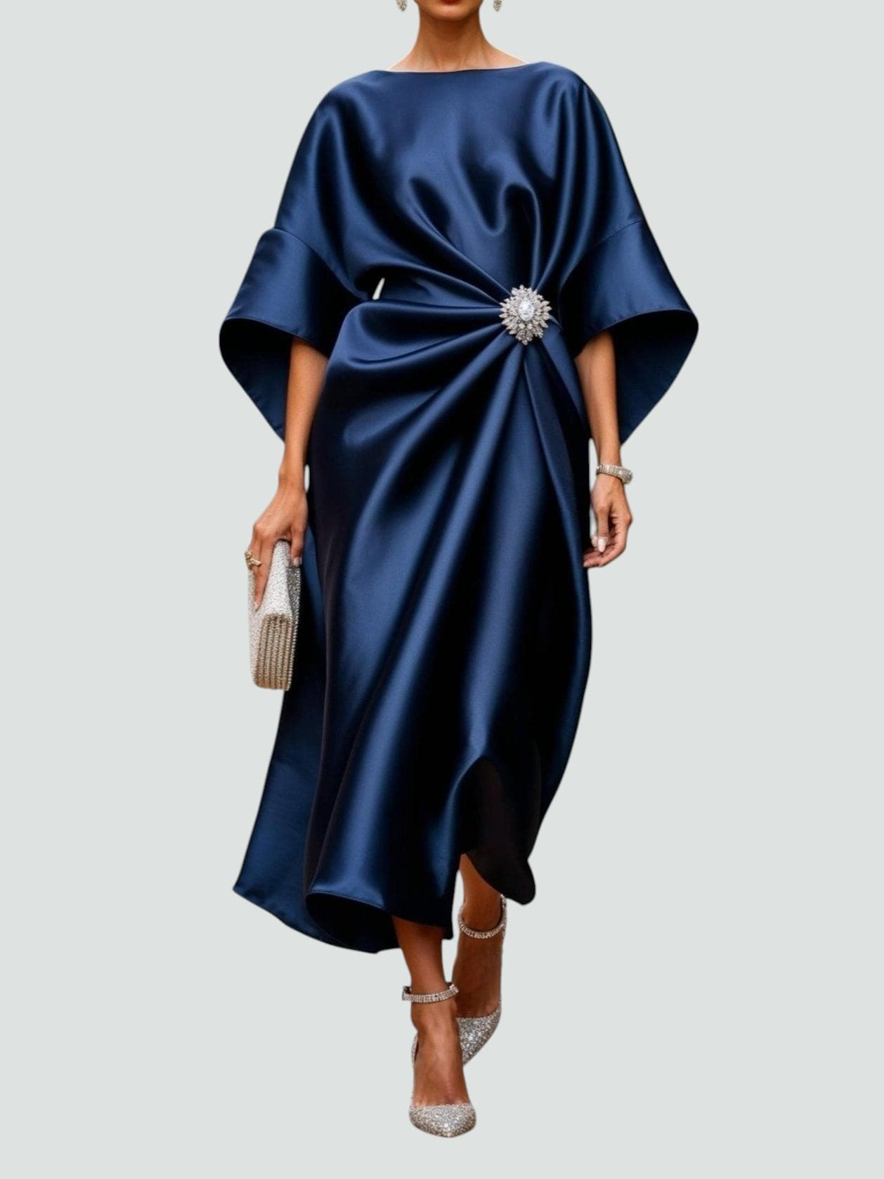 Albertine – Elegante vestido largo de satén para Mujer