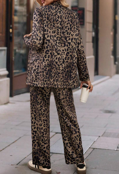 Loungewear Club™️ | Elegante conjunto con estampado de leopardo